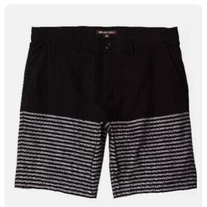 Michael Kors Black & Gray Stripe Cotton Shorts